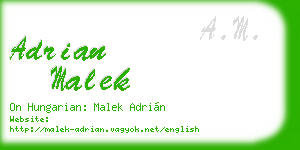 adrian malek business card